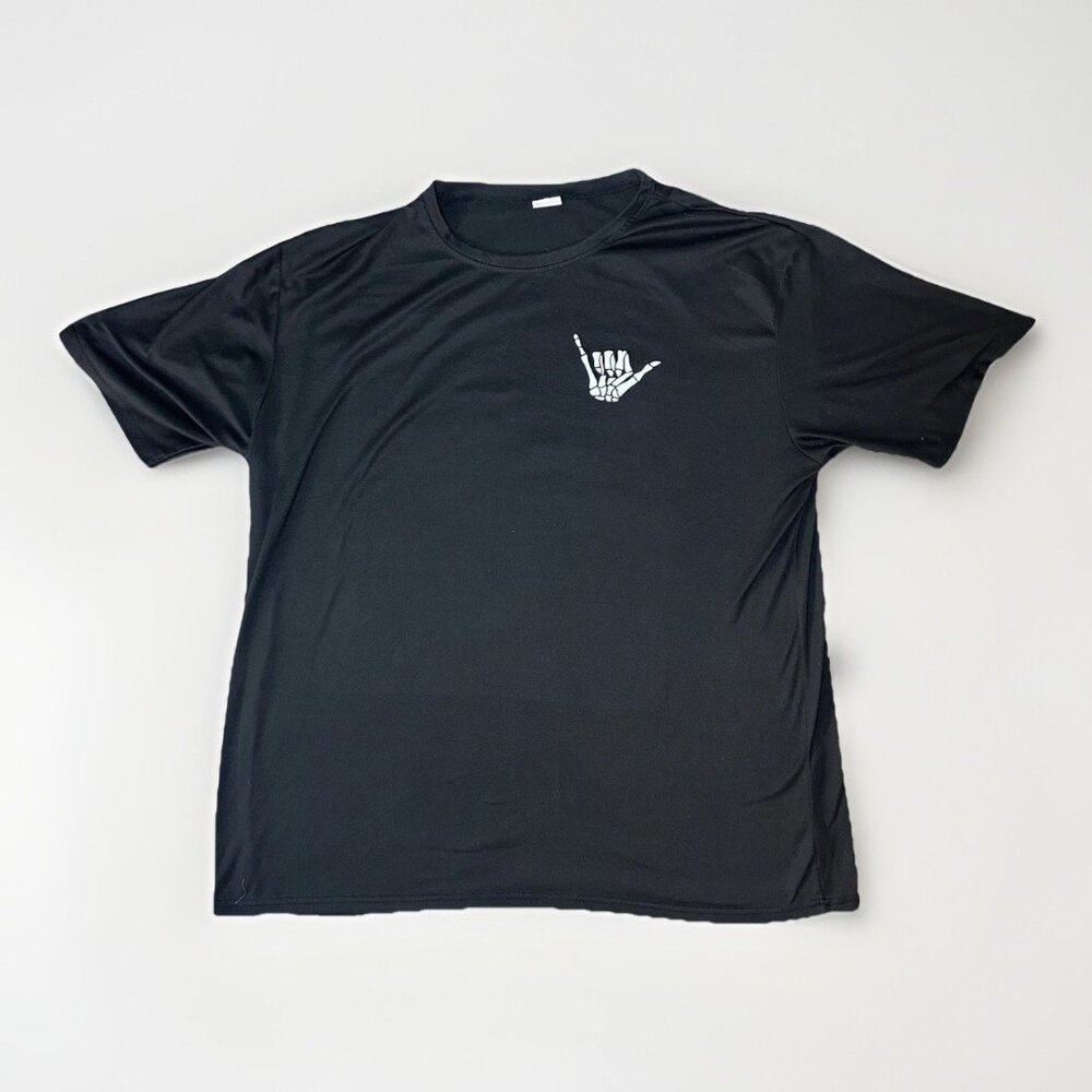 Skeleton Hand T-Shirt Men’s 2XL Black Hang Loose Hand Halloween Fall